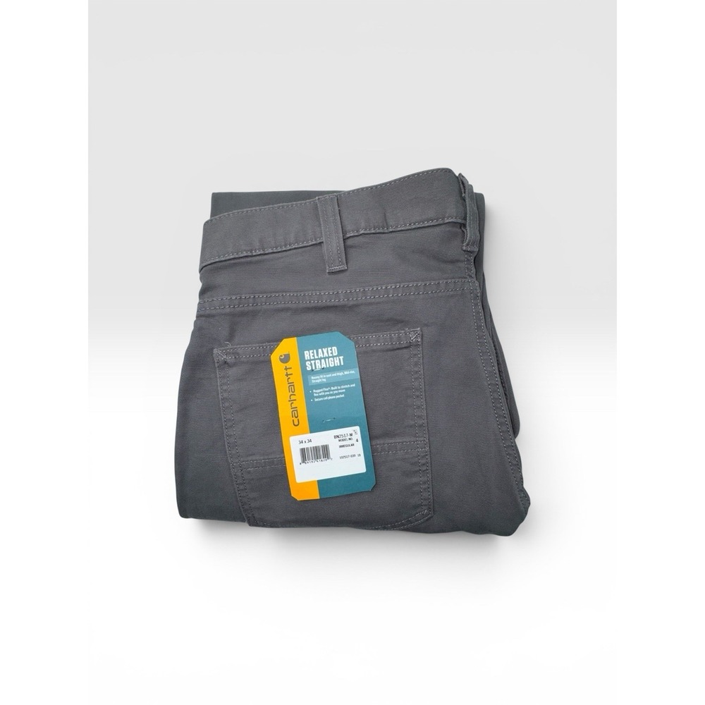 Carhartt Rugged Flex Work Pants for Men, Relaxed Fit 34Wx34L - Gravel BN2517-M